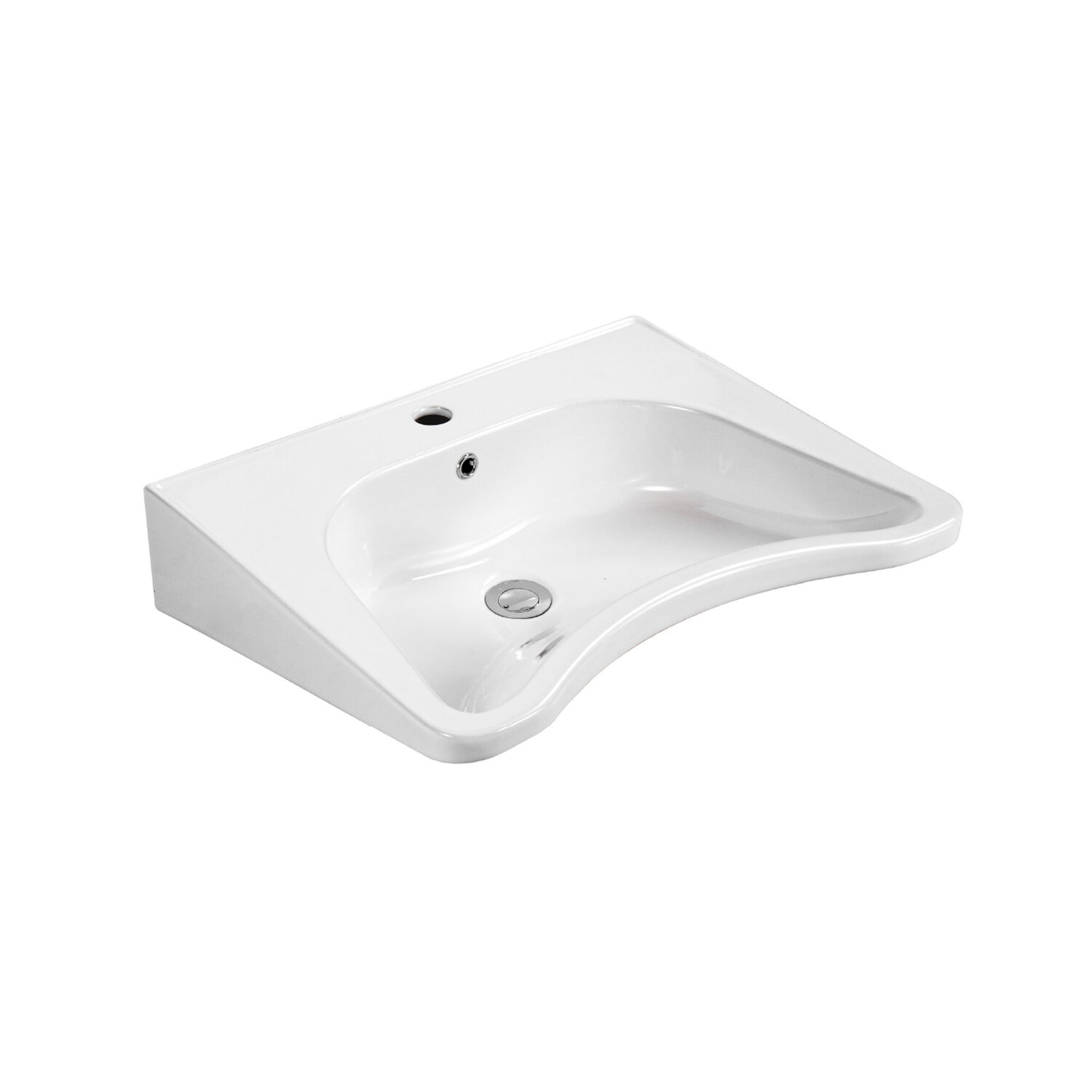 Раковина Акватек AQ2211-00 для людей с ограниченными возможностями, 63x52 см, цвет белый