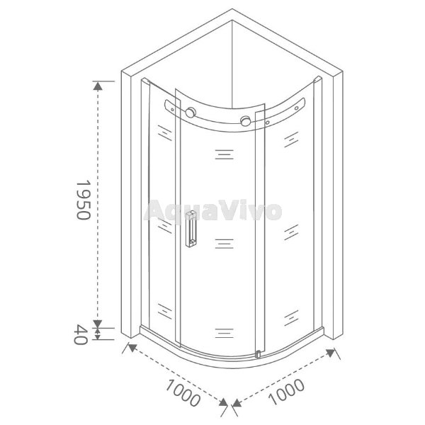 Душевой уголок Good Door Altair R-100-C-CH 100х100, стекло прозрачное, профиль хром