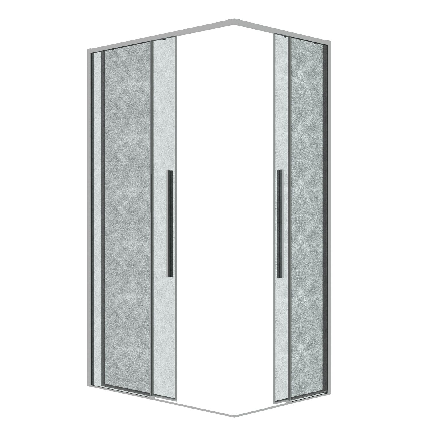 Душевой уголок Grossman Galaxy 300.K33.01.9070.10.02 90х70, стекло шиншилла, профиль хром