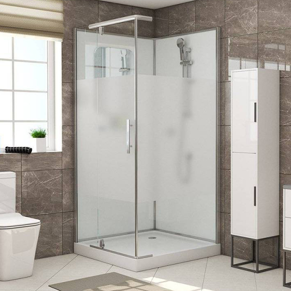 Душевая кабина Grossman GR-170Q L 100x100, левая, стекло прозрачное / матовое, профиль хром