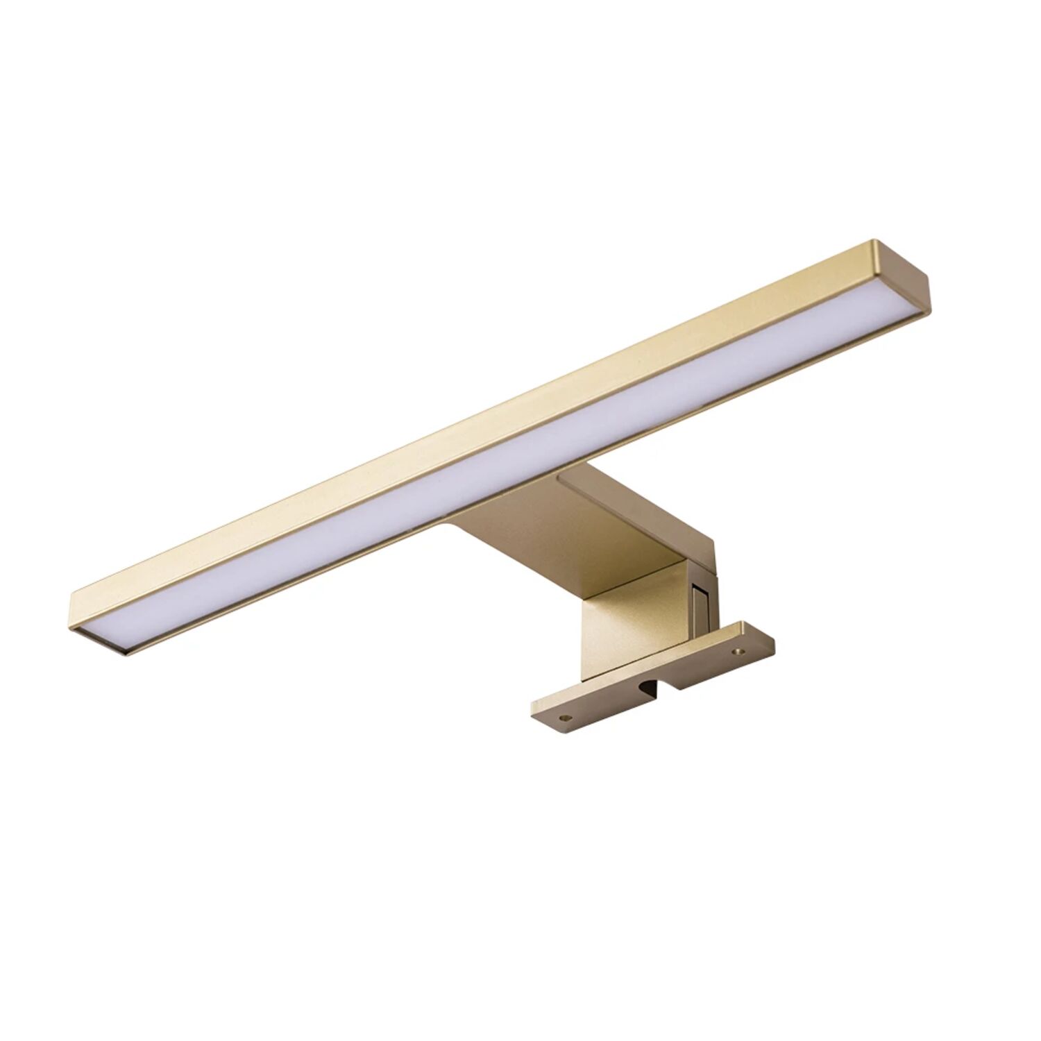Подсветка для зеркал Arte Lamp Stecca A2737AP-1GO, арматура золото, плафон пластик белый