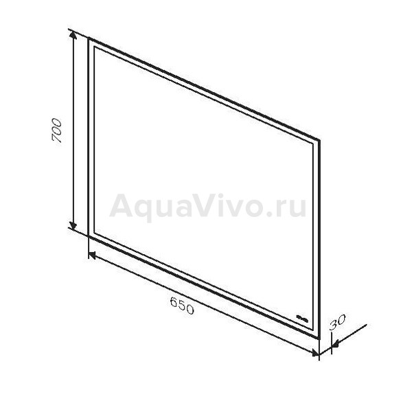 Зеркало AM.PM Gem 65x70, с подсветкой