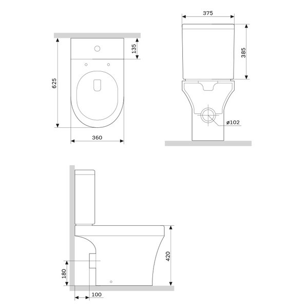 Унитаз-компакт Damixa Skyline DX35C8600SC напольный, безободковый, с сиденьем микролифт
