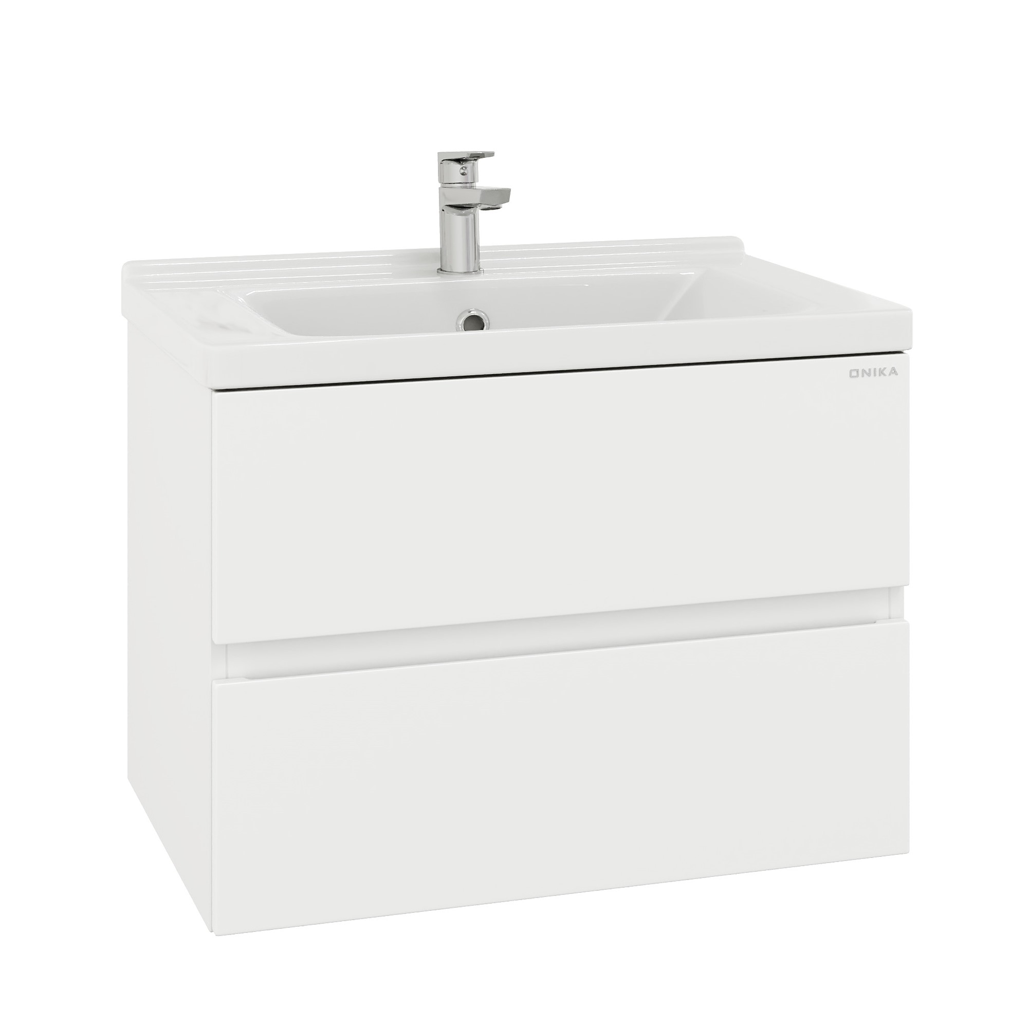 Мебель для ванной Оника Эвада 70, подвесная, цвет белый