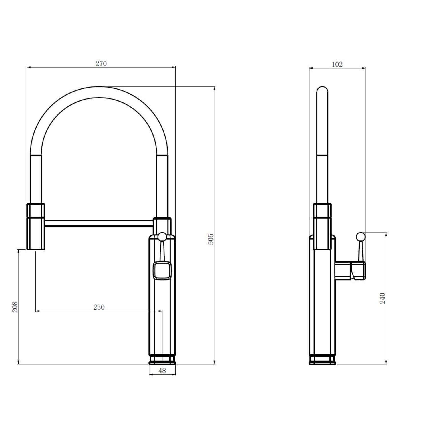 Смеситель Vincea VKF-101CH для кухни, с гибким изливом, цвет хром - фото 1