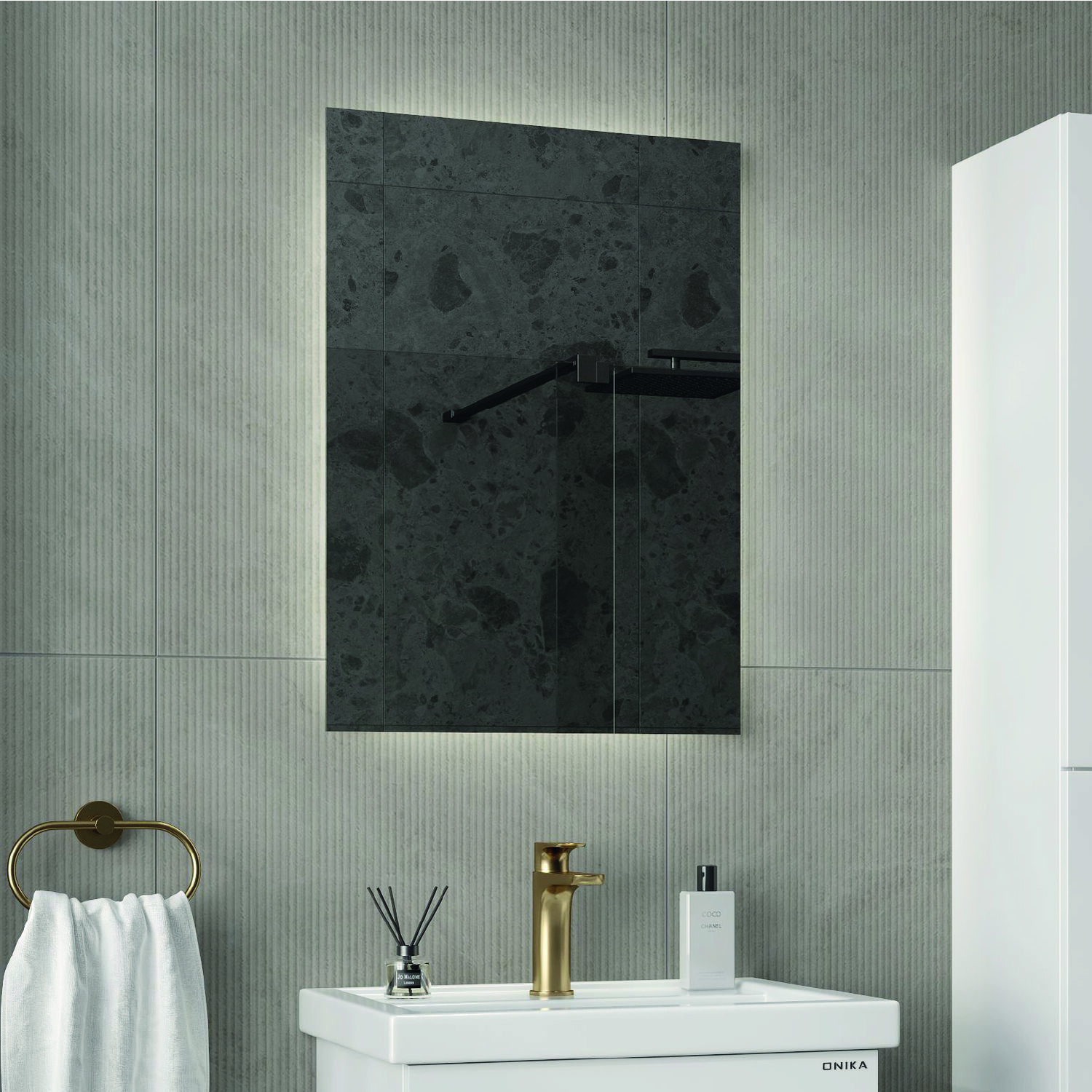 Зеркало Оника Люма 50x70, с подсветкой и диммером - фото 1