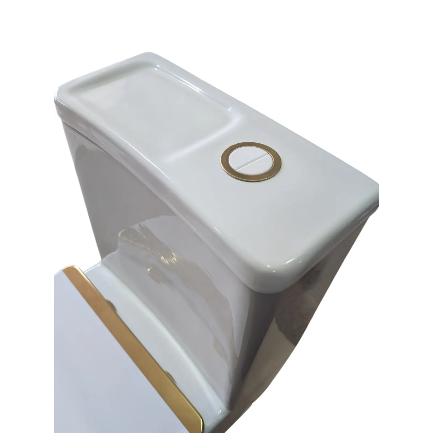 Унитаз-моноблок Joki Royal T Gold JK86472105GOLD напольный, безободковый, смыв Торнадо, с сиденьем микролифт, цвет белый / золото