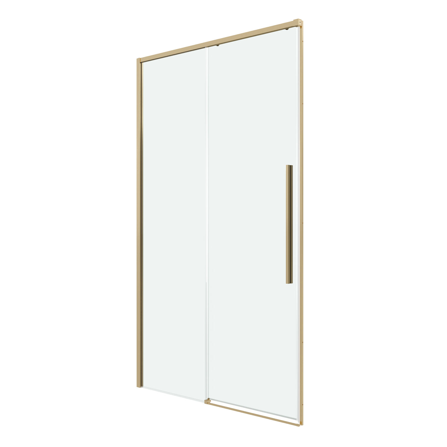 Душевая дверь Grossman Galaxy 140х195, стекло прозрачное, профиль золото сатин