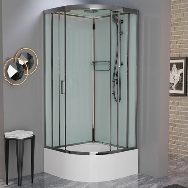 Душевая кабина Frank F400/2 Brilliant 100x100, с полотенцедержателем, стекло прозрачное, профиль хром