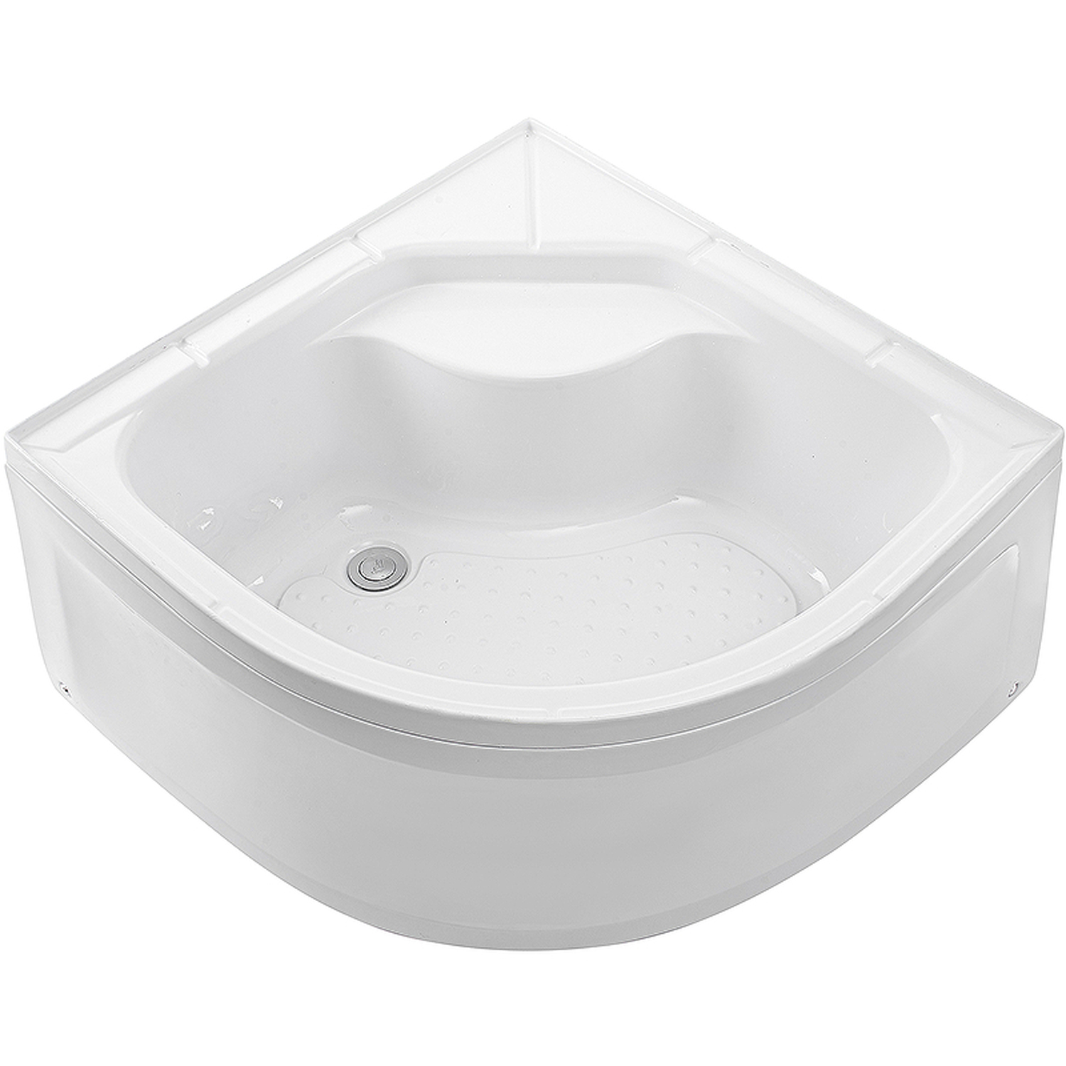 Душевая кабина Мономах XL Б/К 80/43 С МЗ 80x80, стекло прозрачное с рисунком мозаика, профиль хром, без крыши - фото 1