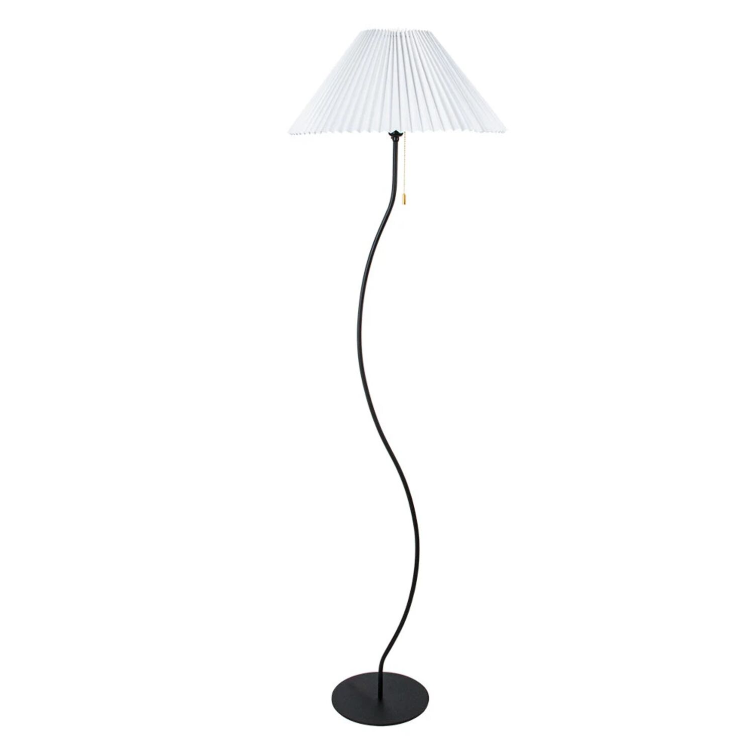 Торшер Arte Lamp Agatha A5069PN-1BK, арматура черная, плафон ткань белая