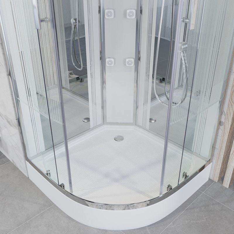 Душевая кабина Niagara Ultra NG-7012-01 120х120, стекло прозрачное с рисунком, профиль хром, с крышей, с гидромассажем, с пультом управления