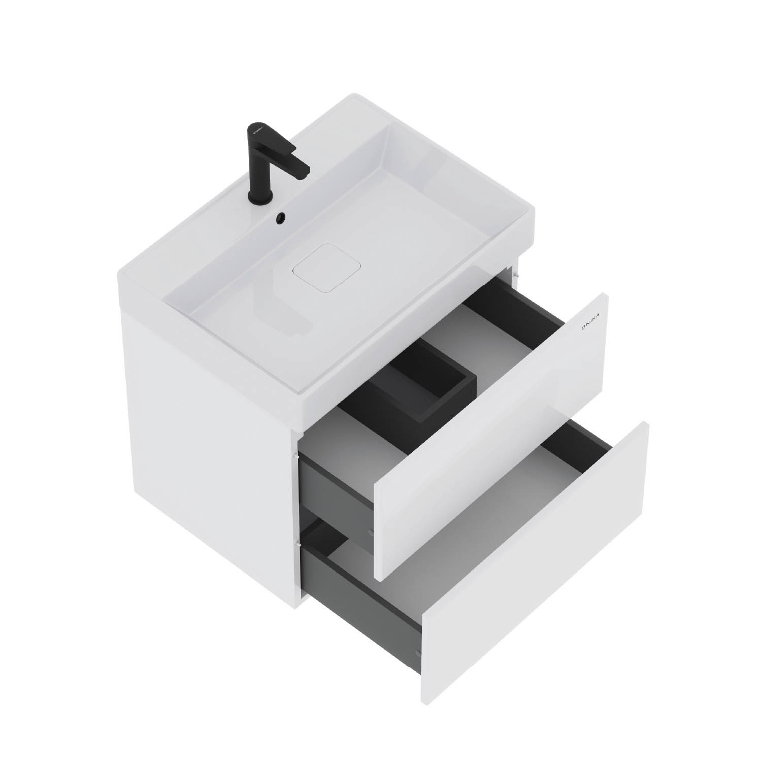 Мебель для ванной Оника Эсквана 65, подвесная, цвет белый