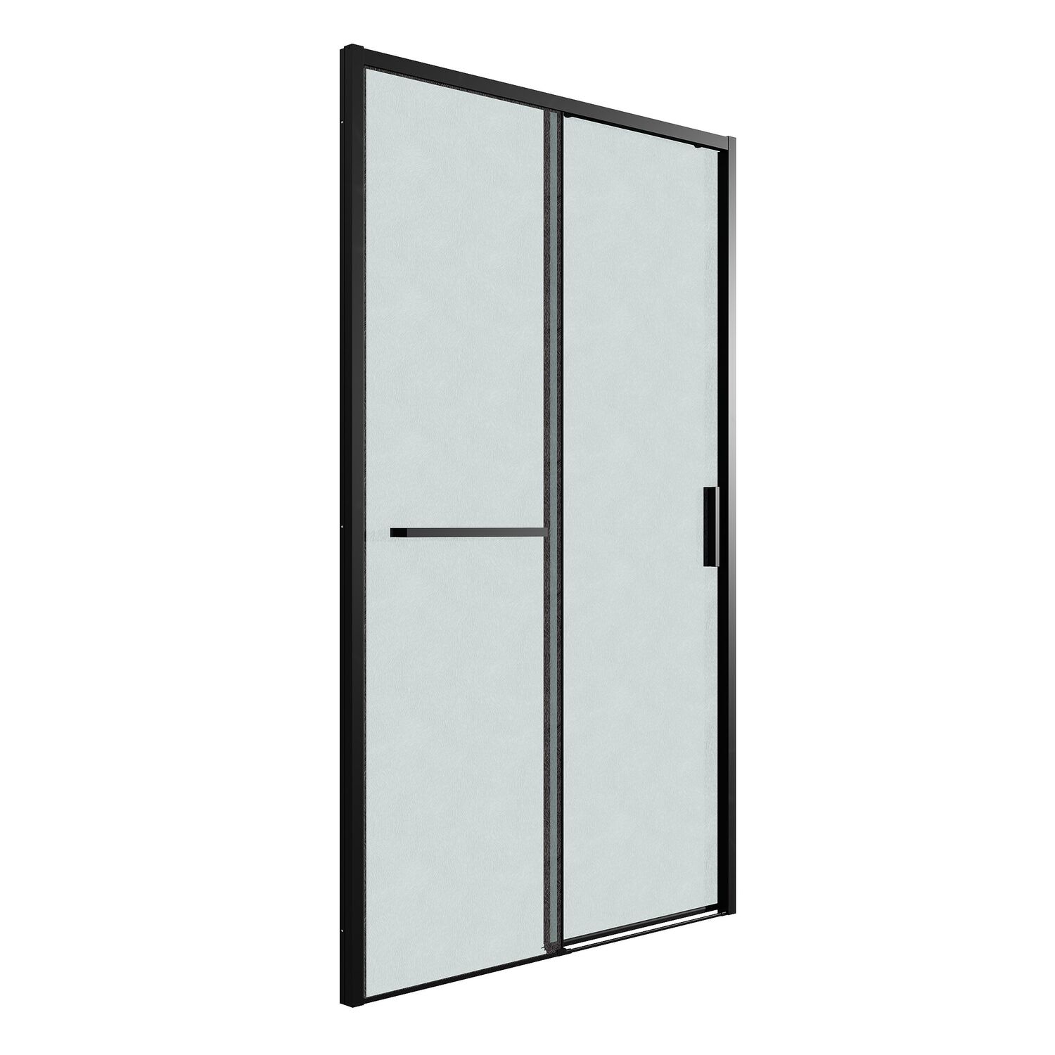 Душевая дверь Grossman Style 120х195, стекло шиншилла, профиль черный матовый