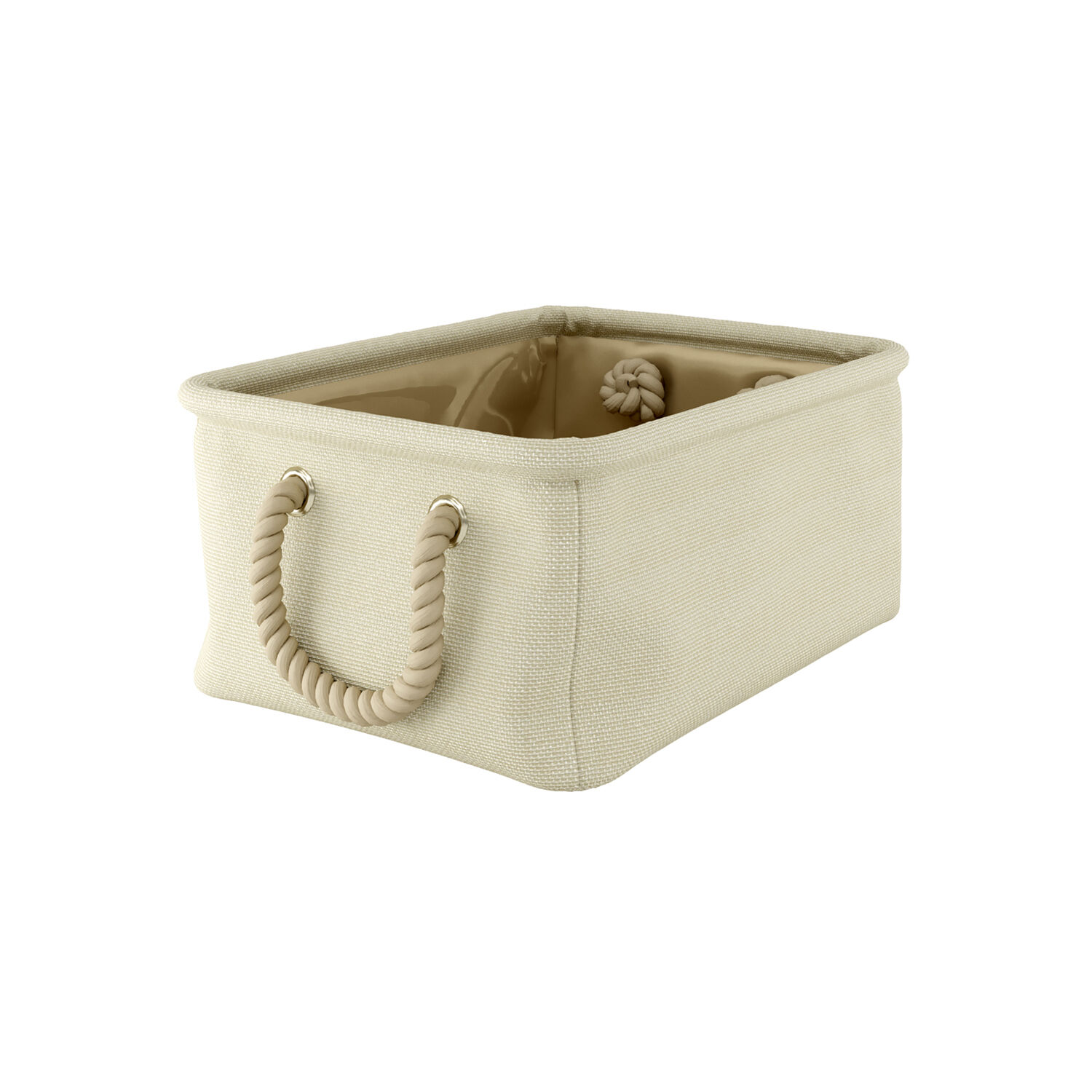 Корзина для белья WasserKRAFT Weida WB-310-S, 31x21 см, цвет бежевый / коричневый