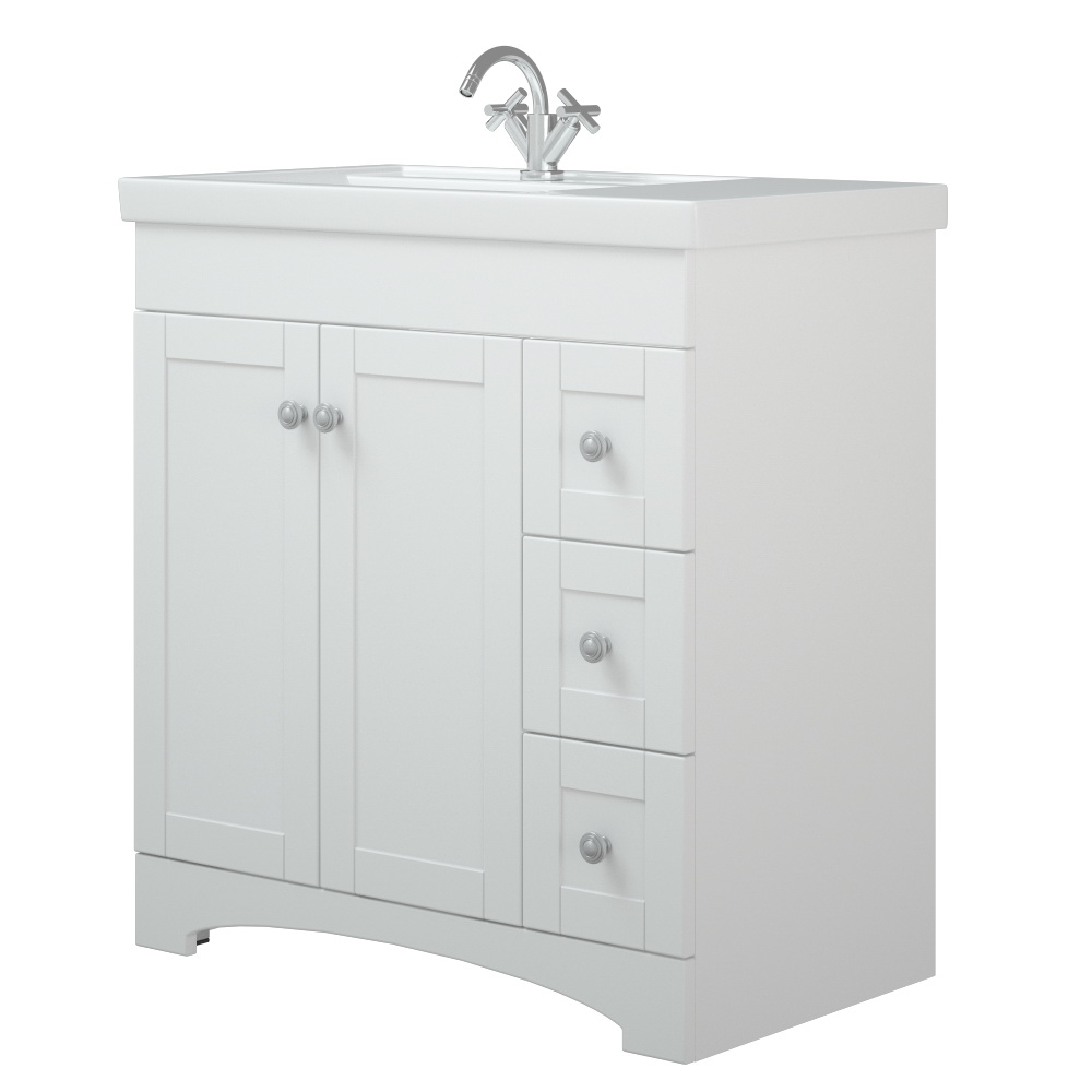 Тумба под раковину Corozo Техас 80, цвет белый - фото 1