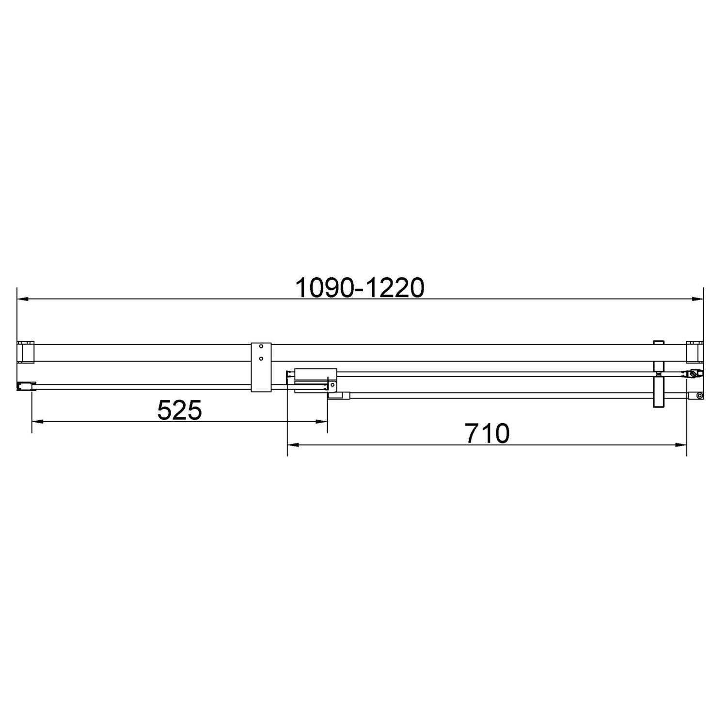 Душевая дверь Vincea Extenza VDP-4EX 120x195, стекло прозрачное, профиль брашированное золото - фото 1