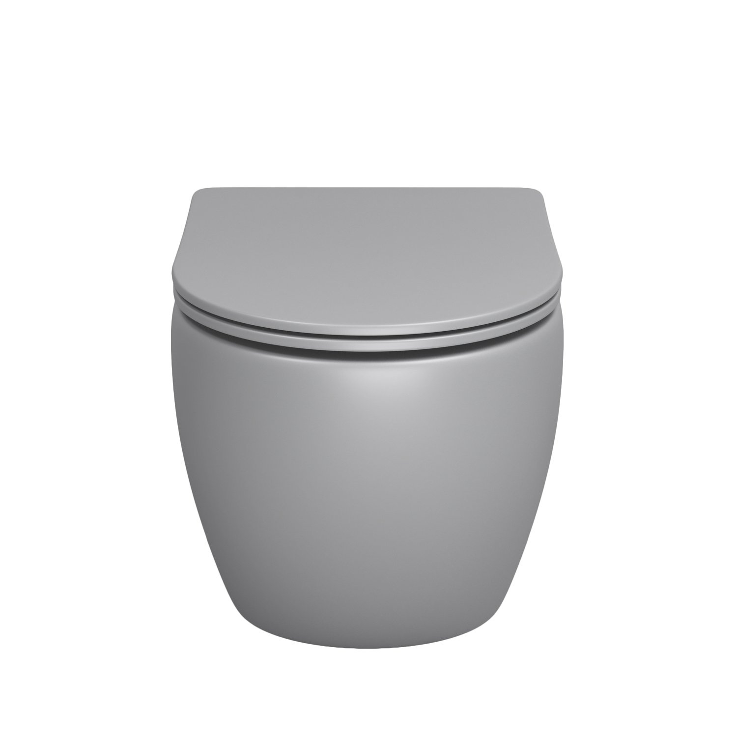 Унитаз Grossman Color GR-4411 GLMS подвесной, безободковый, с сиденьем микролифт, цвет светло-серый матовый - фото 1
