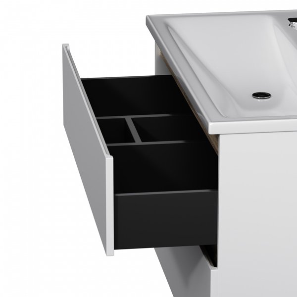 Тумба под раковину AM.PM X-Joy 100 подвесная, цвет белый глянец/дерево - фото 1