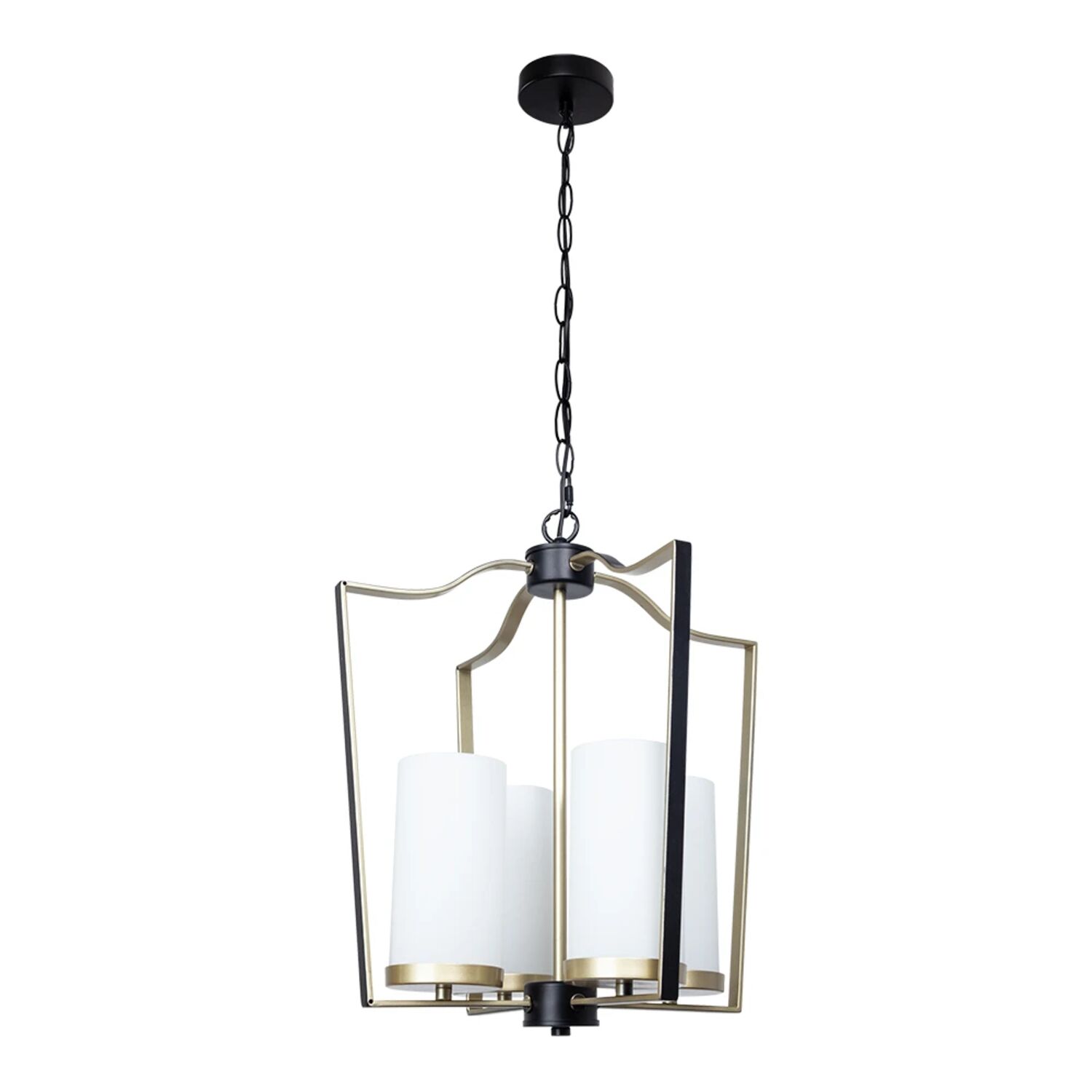 Подвесная люстра Arte Lamp Nuvola A7017SP-4BK, арматура черная, плафон стекло белое
