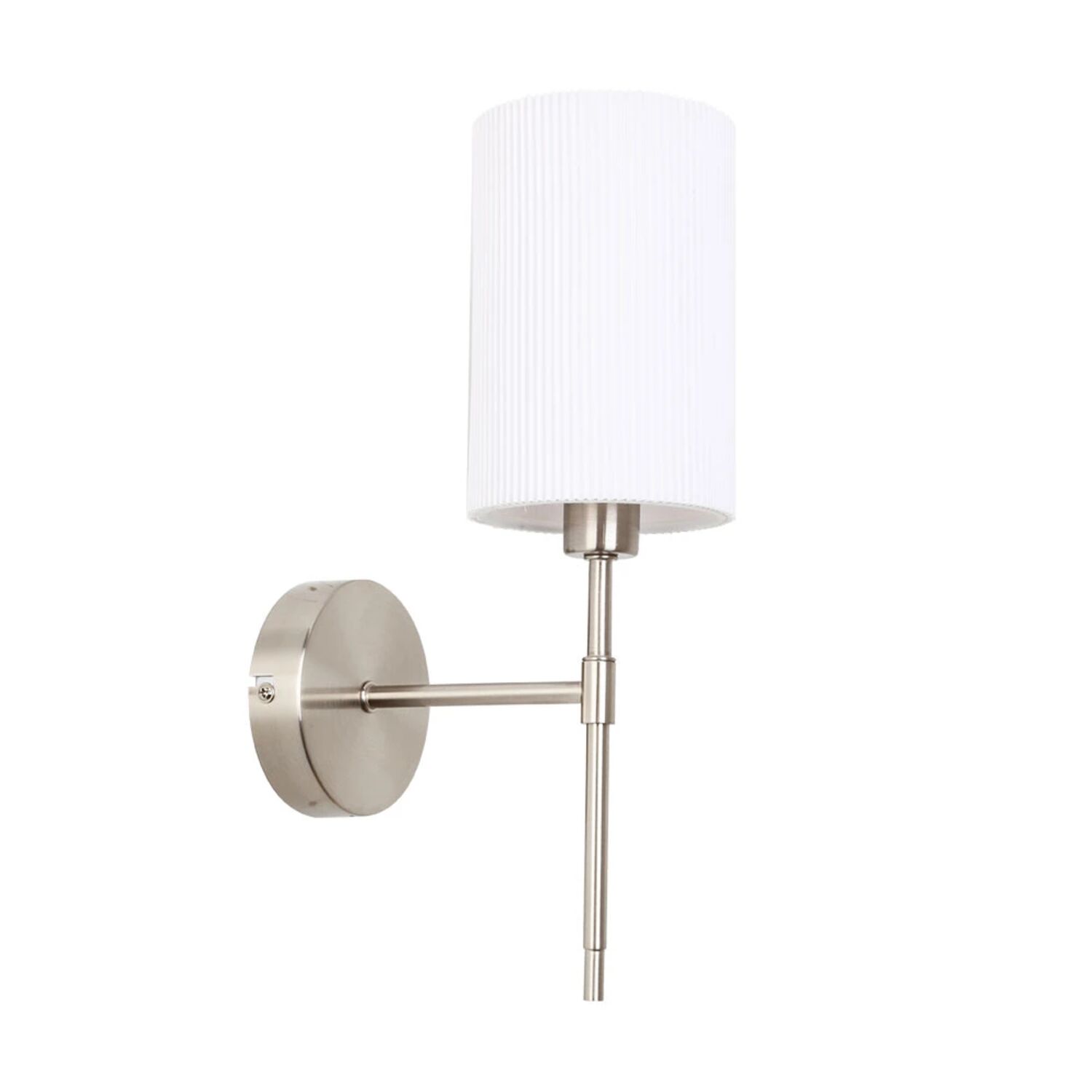 Бра Arte Lamp Debora A4108AP-1SS, арматура матовое серебро, плафон ткань белая