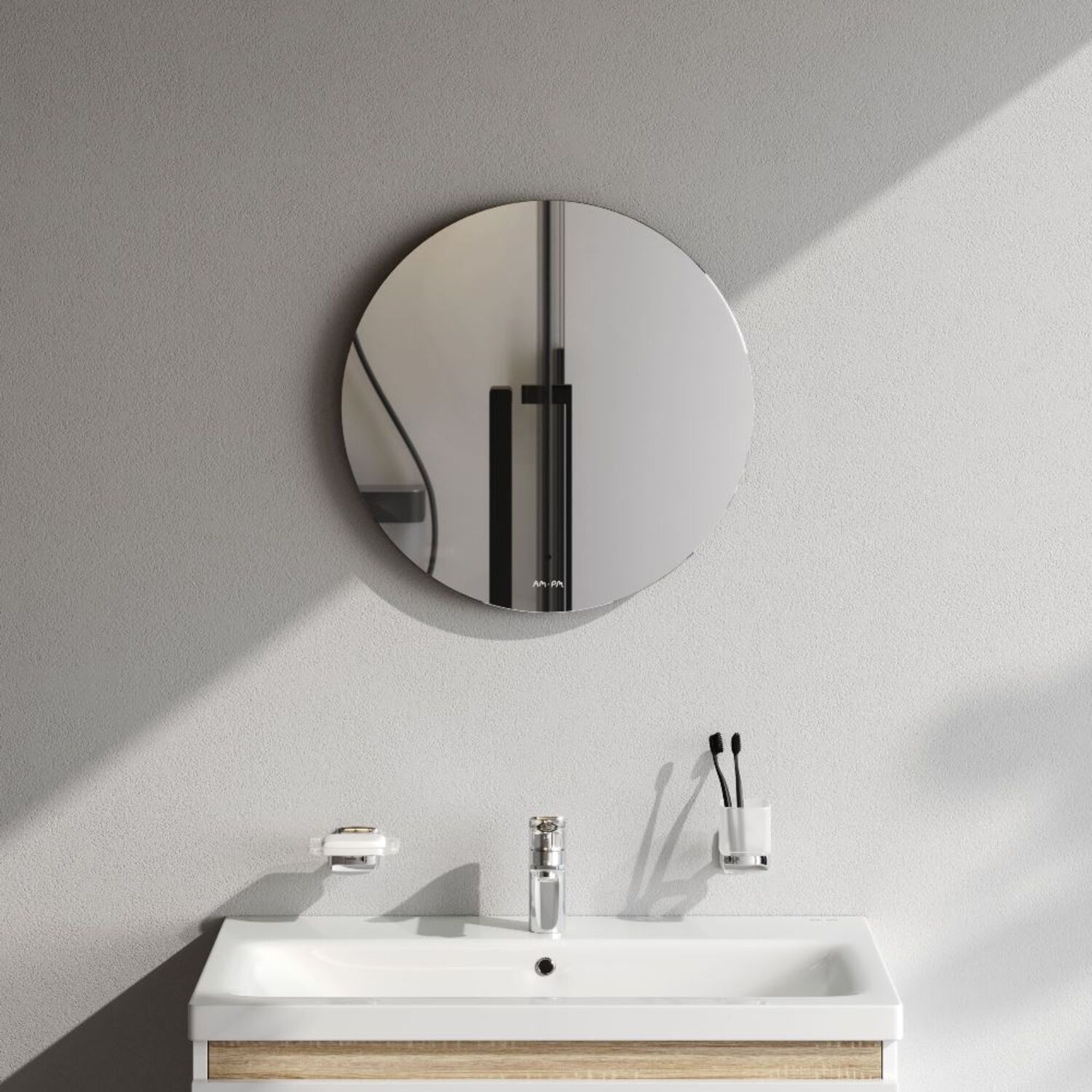 Зеркало AM.PM X-Joy 50x50, с подсветкой, с диммером