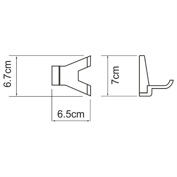 Крючок WasserKRAFT Lopau K-6023D, двойной, цвет хром - фото 1