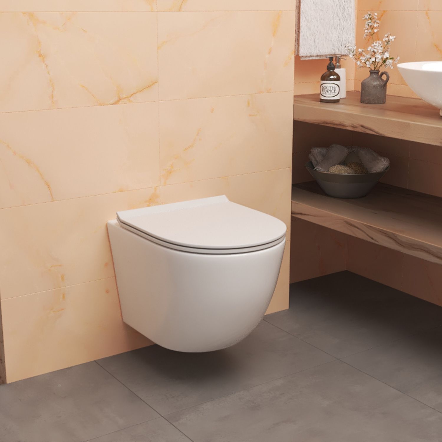 Комплект: Инсталляция Grohe 3 в 1 38811KF0 черная кнопка+Stella T JK1121064 белый унитаз, смыв торнадо - фото 1