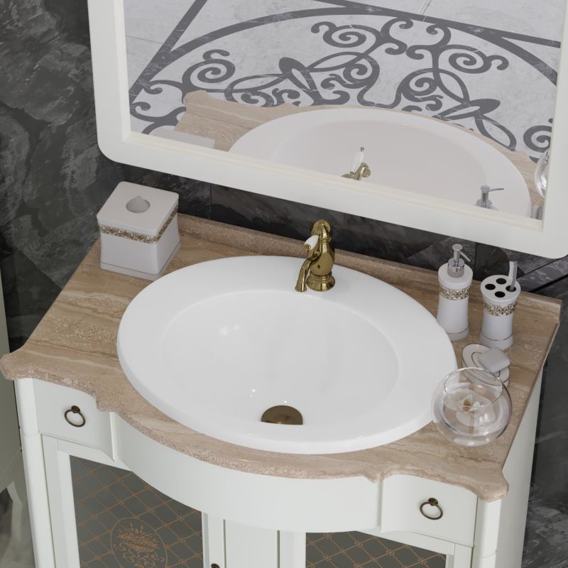 Мебель для ванной Опадирис Виктория 90, цвет слоновая кость - фото 1