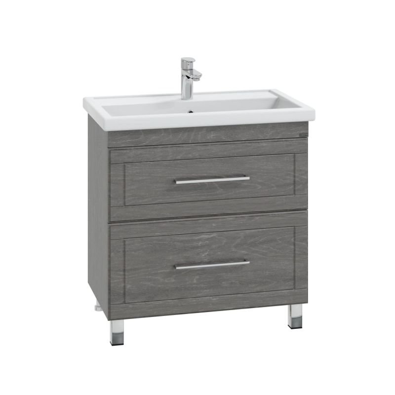 Тумба под раковину Санта Венера 80 напольная, цвет дуб шале графит - фото 1