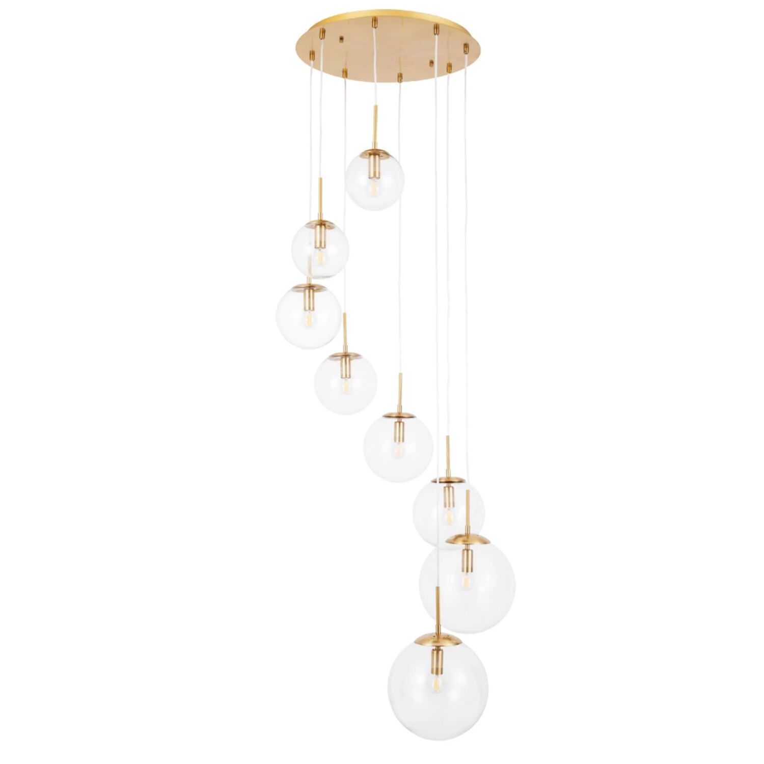 Подвесной светильник Arte Lamp Volare A1900SP-8AB, арматура античная бронза, плафон стекло прозрачное