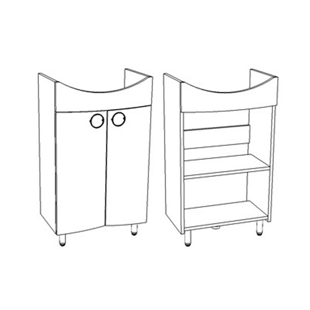 Мебель для ванной Corozo Ультра Флора 55, цвет белый