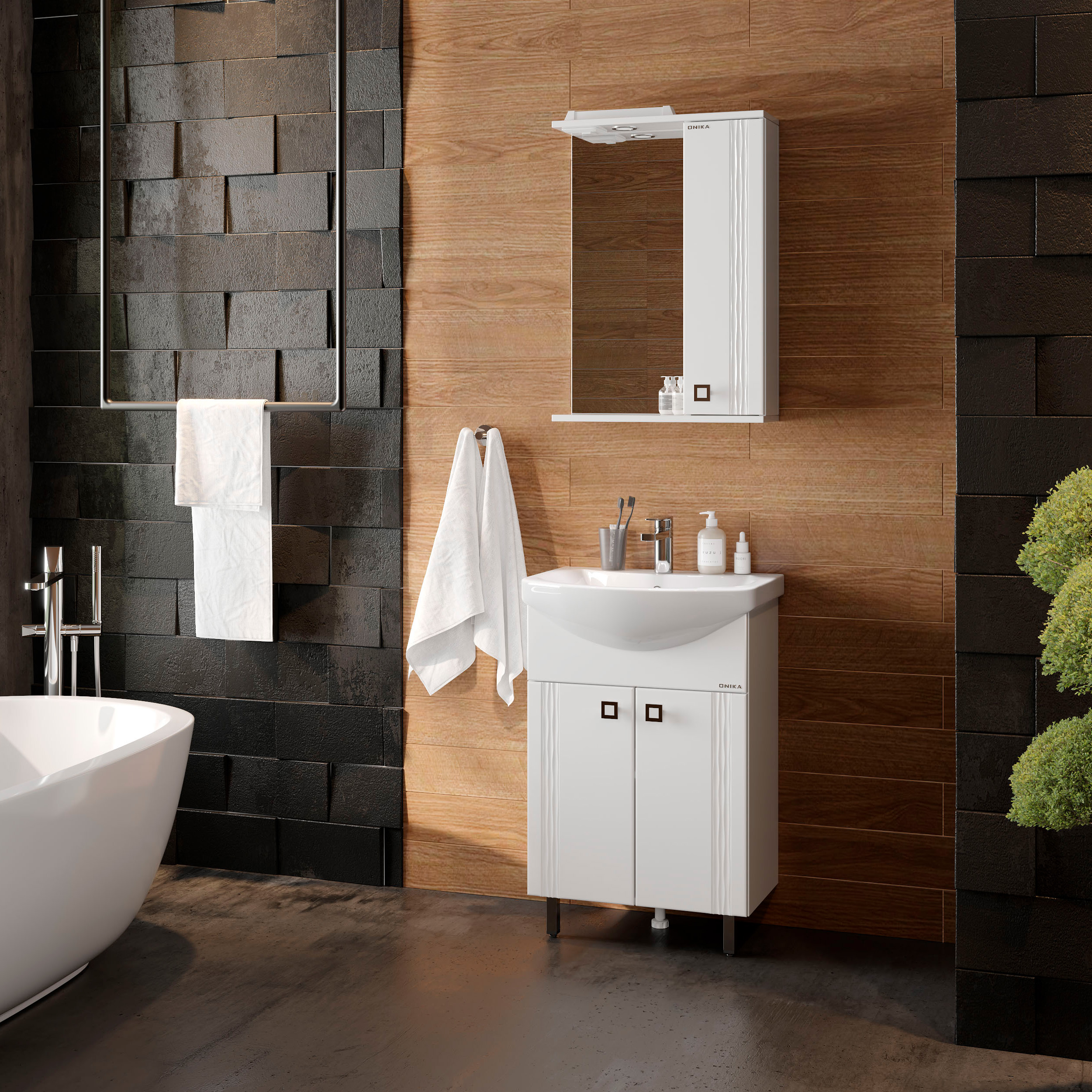 Мебель для ванной Оника Лига 60, цвет белый - фото 1