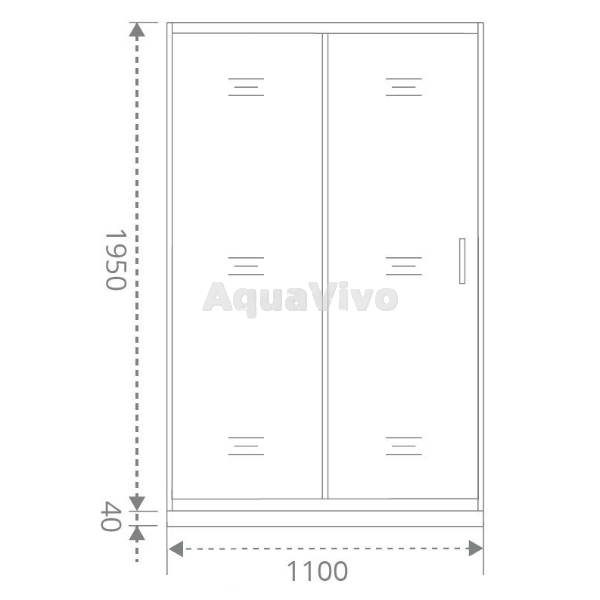 Душевая дверь Good Door Antares WTW-110-C-CH 110, стекло прозрачное, профиль хром