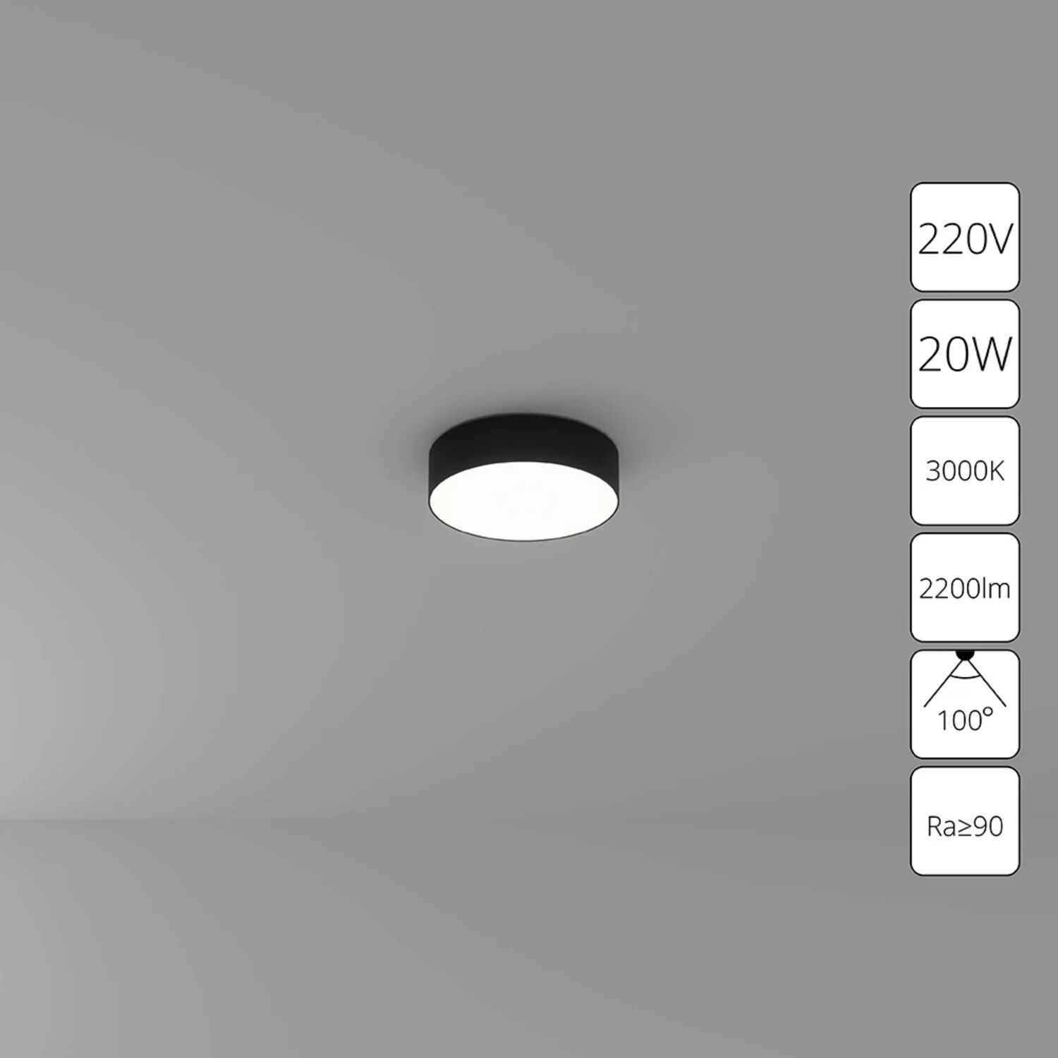 Потолочный светильник Arte Lamp Fado A7320PL-1BK, арматура черная   