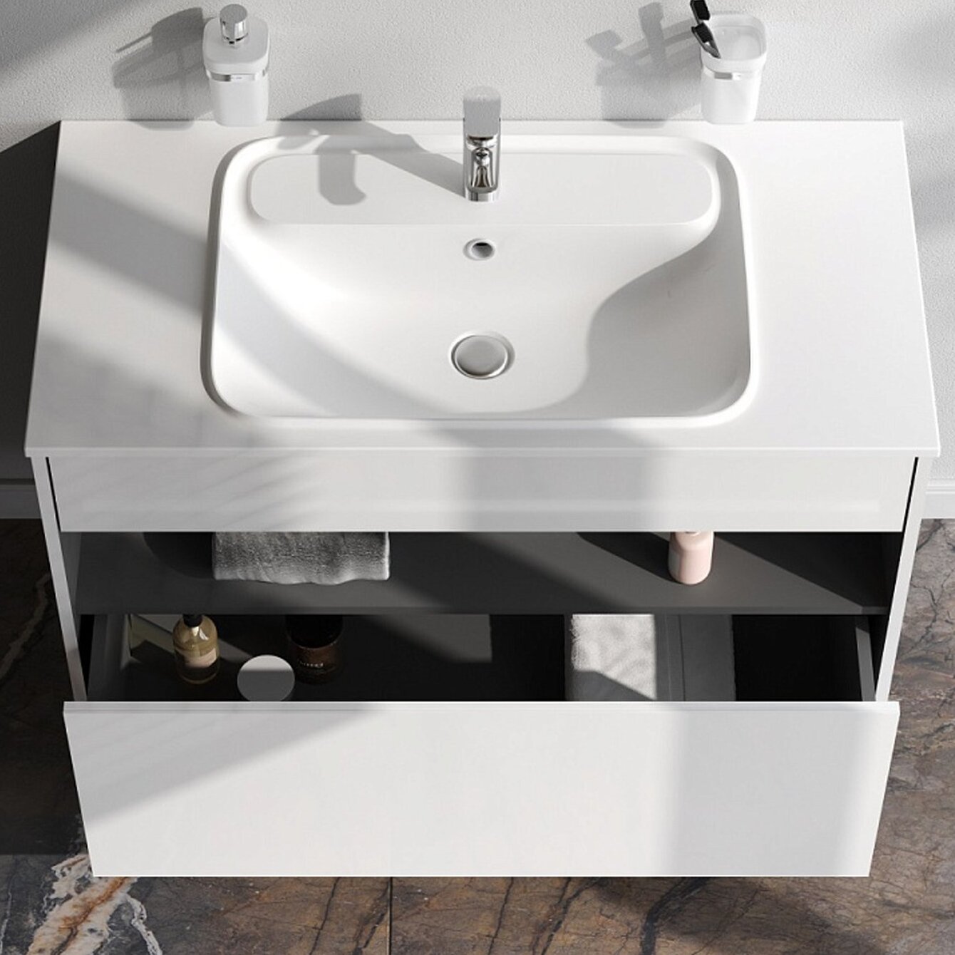 Тумба под раковину AM.PM Func 100, цвет белый глянец - фото 1