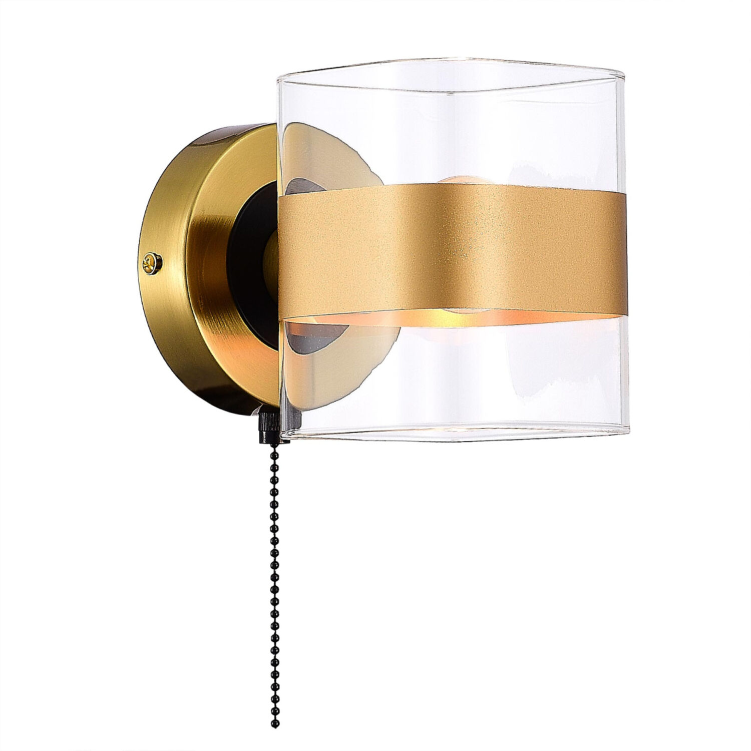 Бра Citilux Бертон CL140311, арматура черная / бронза, плафоны стекло прозрачное