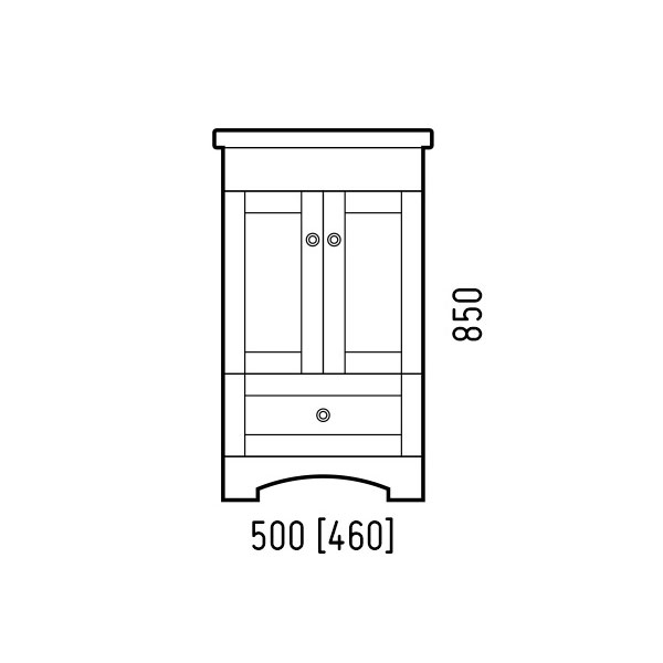 Тумба под раковину Corozo Техас 50, цвет белый - фото 1