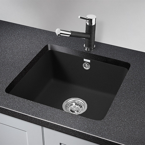 Кухонная мойка Granula GR-3601 BL 46x42, цвет черный - фото 1
