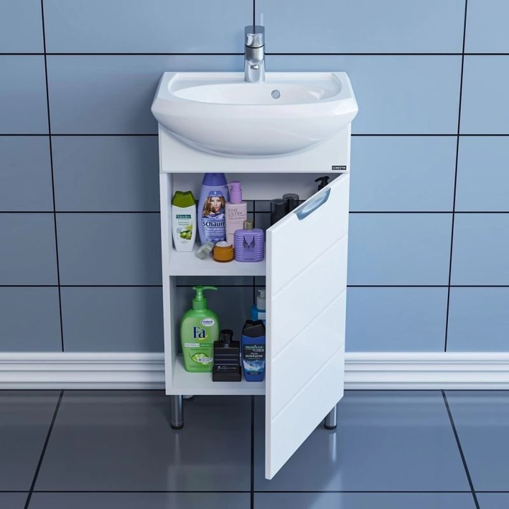 Тумба под раковину Санта Родос 45 N, напольная, цвет белый - фото 1