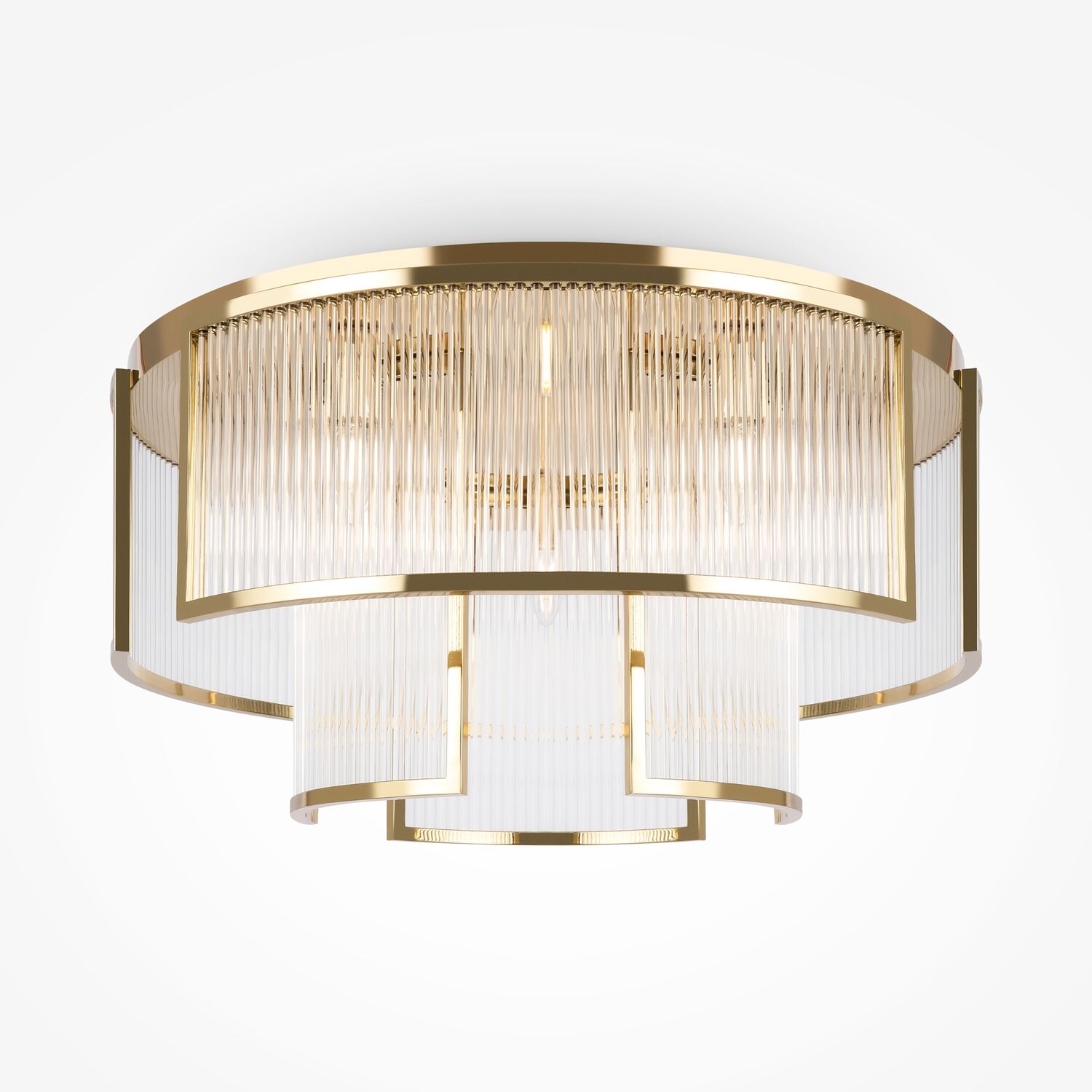 Потолочный светильник Maytoni Frame MOD174CL-09G, арматура золото, профиль стекло прозрачное