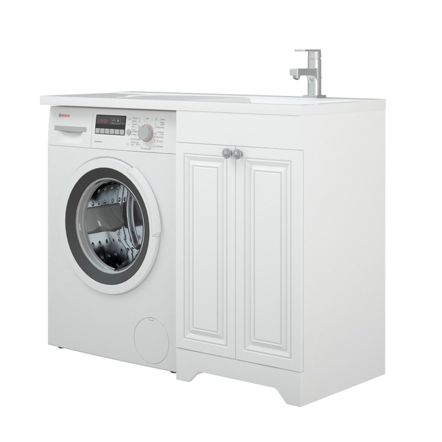 Тумба под раковину Corozo Леон 50, напольная, цвет белый - фото 1