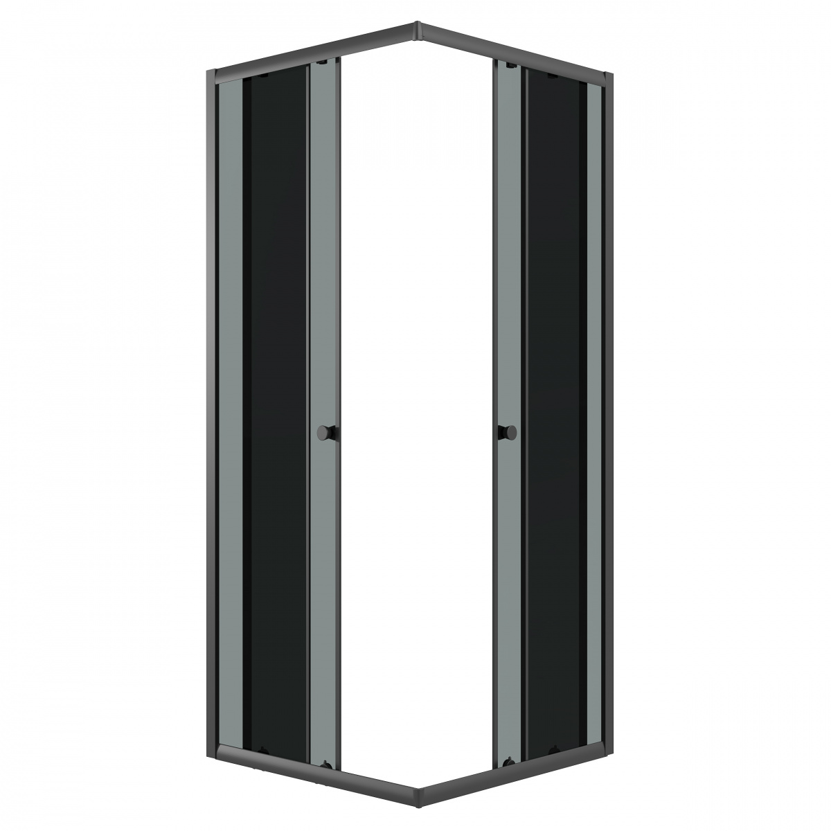 Душевой уголок Niagara Eco NG-1009-14QT 90х90, стекло тонированное, профиль черный матовый - фото 1