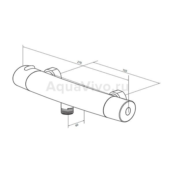 Смеситель AM.PM Sense F7540000 для душа, с термостатом - фото 1