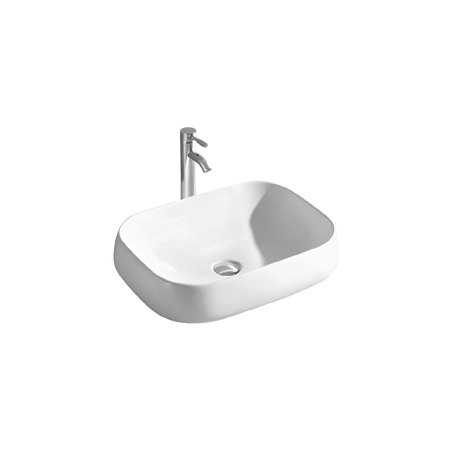 Раковина Акватек AQ5526-MW накладная, 56x42 см, цвет белый матовый