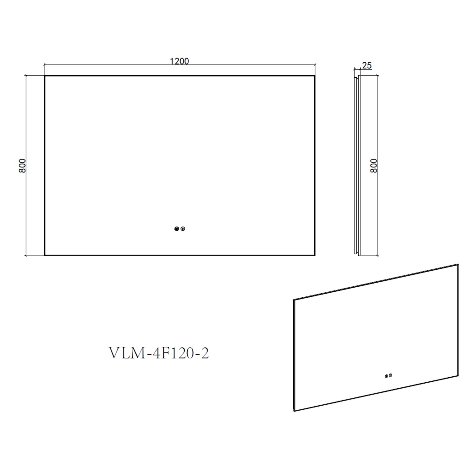 Зеркало Vincea VLM-4F120BG-2 120х80, с подсветкой, функцией антизапотевания, цвет брашированное золото - фото 1