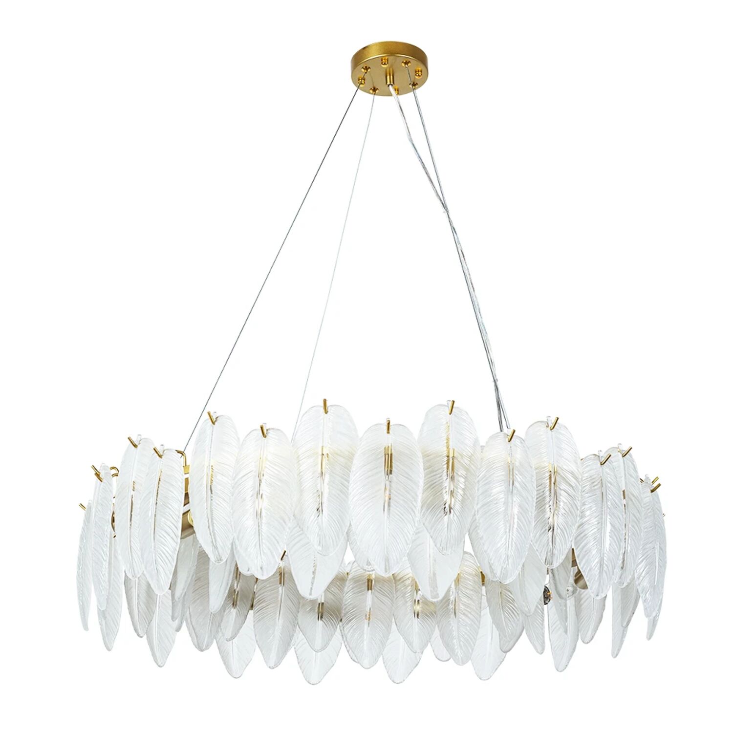 Подвесная люстра Arte Lamp Evie A4052SP-12SG, арматура матовое золото, плафон стекло белое