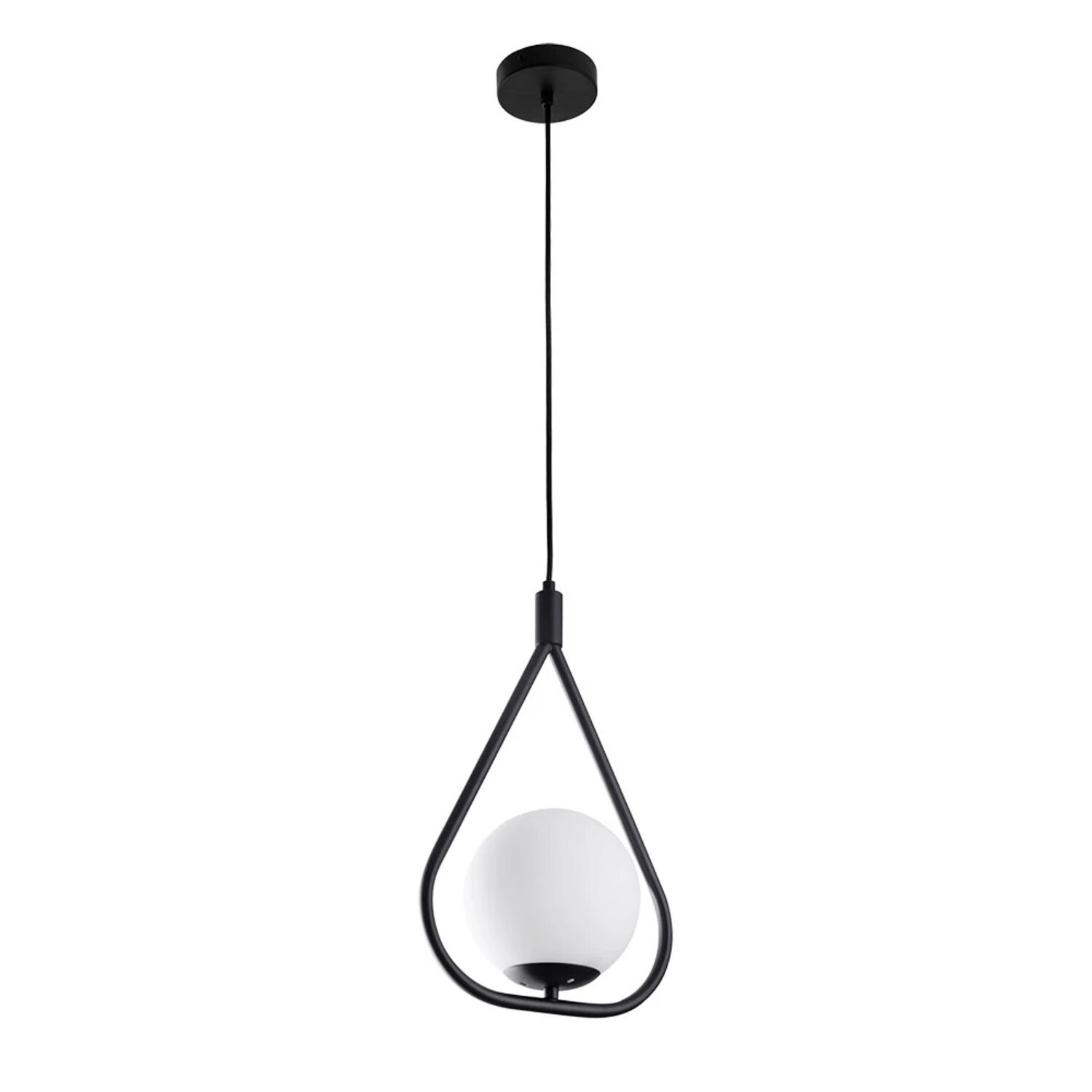 Подвесной светильник Arte Lamp Matisse A7764SP-1BK, арматура черный, плафон стекло белое