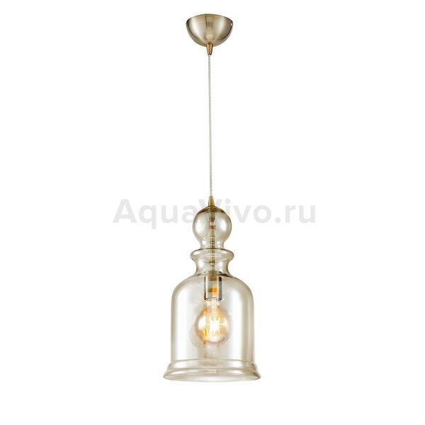 Подвесной светильник Maytoni Tone P002PL-01BZ, арматура цвет бронза, плафон/абажур стекло, цвет прозрачный/бежевый