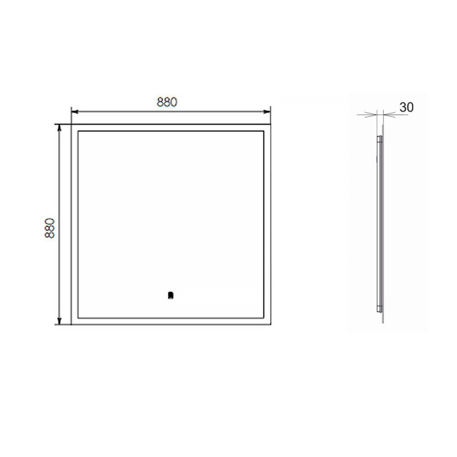 Зеркало Comforty Эдельвейс 90, с подсветкой - фото 1